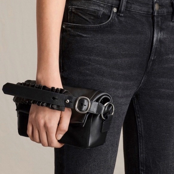 All Saints Handbags - All Saints Maya Soft Clutch in Black NWT